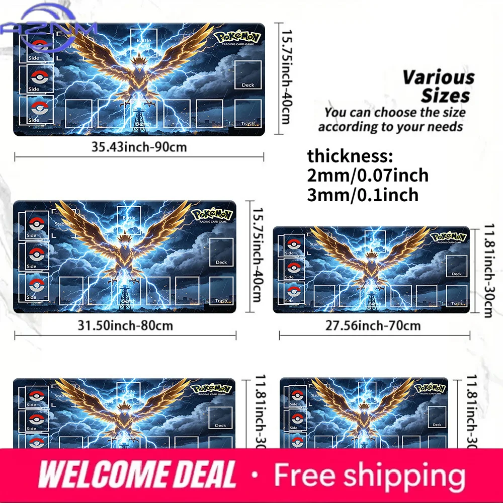 Eevee Wonderland Evolution TCG Playmat Card Game Mat Desk Pad Large Mouse Pad Multiple Sizes Non-slip