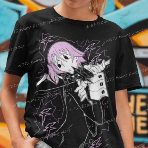 Soul Eater Crona Anime T-Shirt Men Women Fashion Short Sleeve Shirt Japanese Manga Graphic Soul Eater Maka Albarn Streetwear