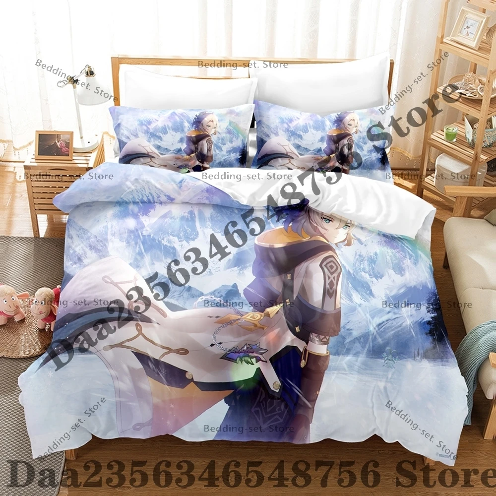 

Kpop Albedo Bedding Set Single Queen KiThree Piece Bedding Set - Luxury Comforter Set with Queen King Size Including pillowcase
