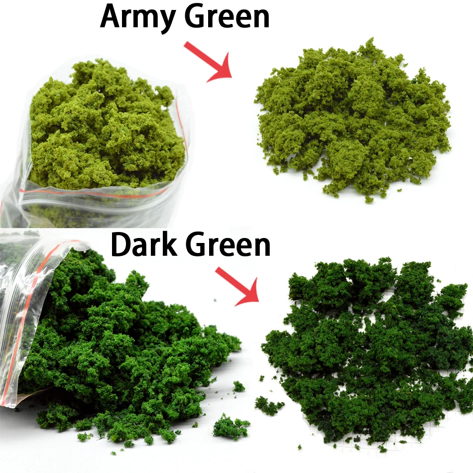 50G Miniature Tree Foliage Ground Powder Model HO Train/Building Landscape DIY Scene Making Materials Simulation Plants Cluster