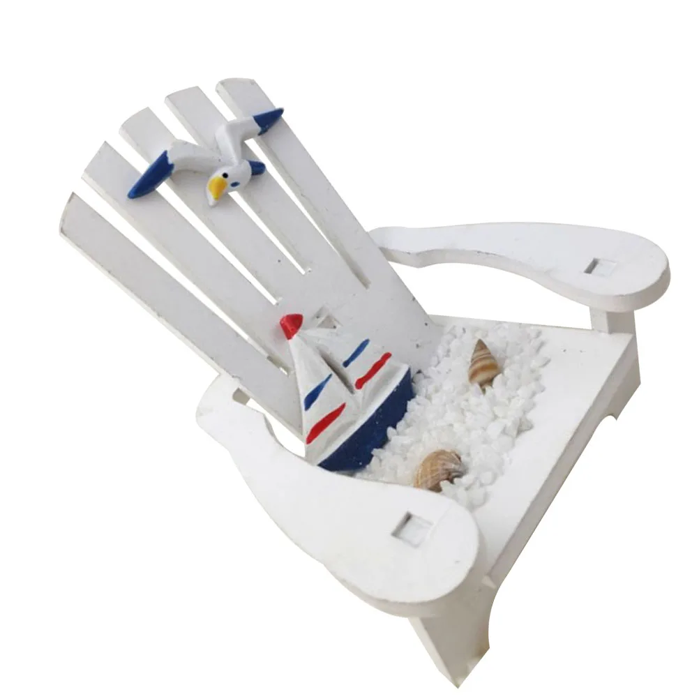 

Mini Beach Chair Wooden Crafts Creative Tabletop Decoration for Office Bedroom Living Room Car Home Decor Decorative Statue Gift