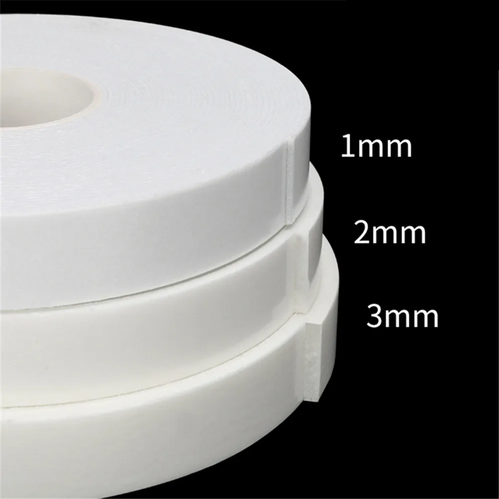 

White Sponge Double Sided Foam Adhesive Tapes for Mounting Fixing Pad Sticky 30mm 20mcm Width Super Strong Double Faced Tape