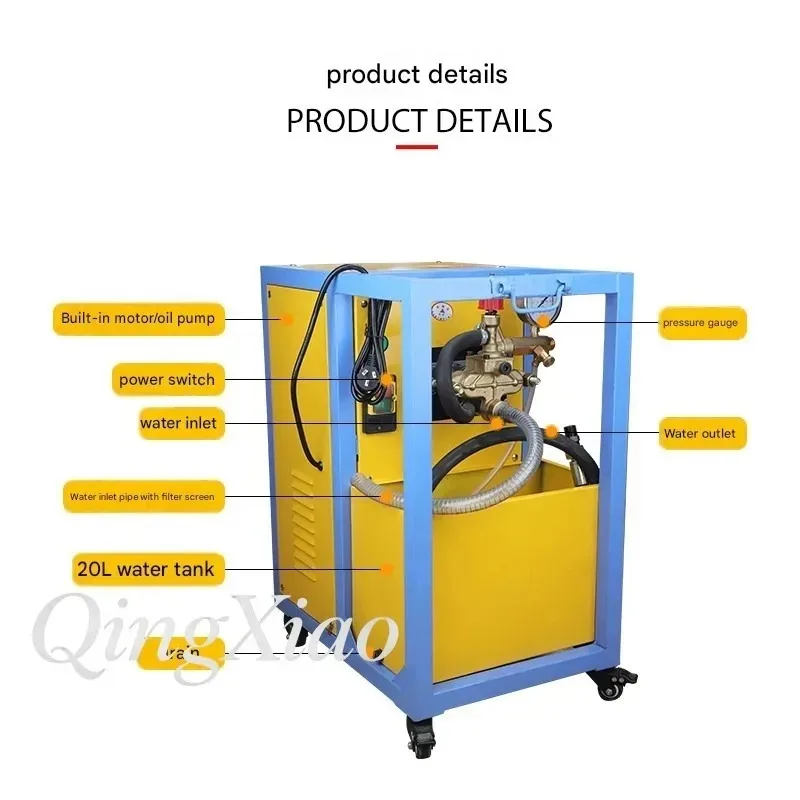 HR  Handheld Electric Pressure Test Pump Dual Cylinder Brass Pump Head Auto Stop For PPR Pipe Floor Heating Pipe Leak Tester view 5