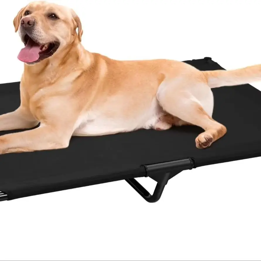 Elevated Cooling Dog Bed – Raised Metal-Frame Pet Cot