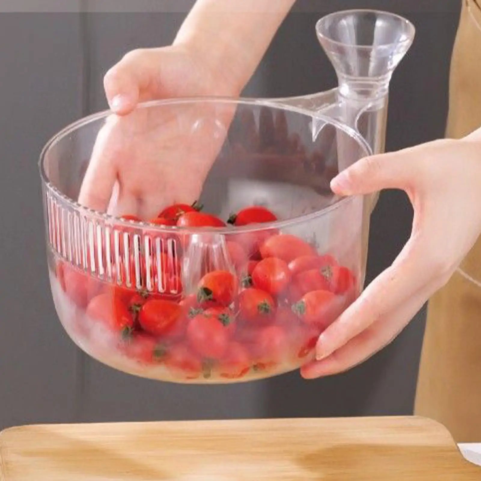 

Автоматическая миска для фруктов, быстродействующая сливная корзина для мытья фруктов, кухонный дуршлаг, ополаскиватель для мытья овощей и фруктов