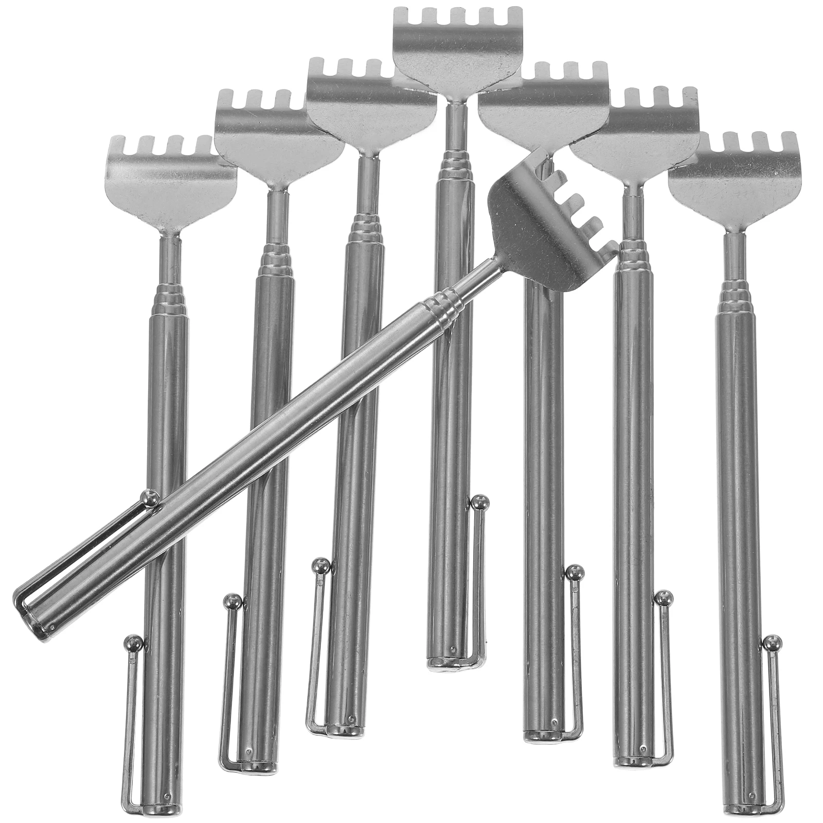 

8Pcs Retractable Metal Back Scratcher Extendable Telescoping Itch Remover Practical Gadget for Daily Use Back Scratcher