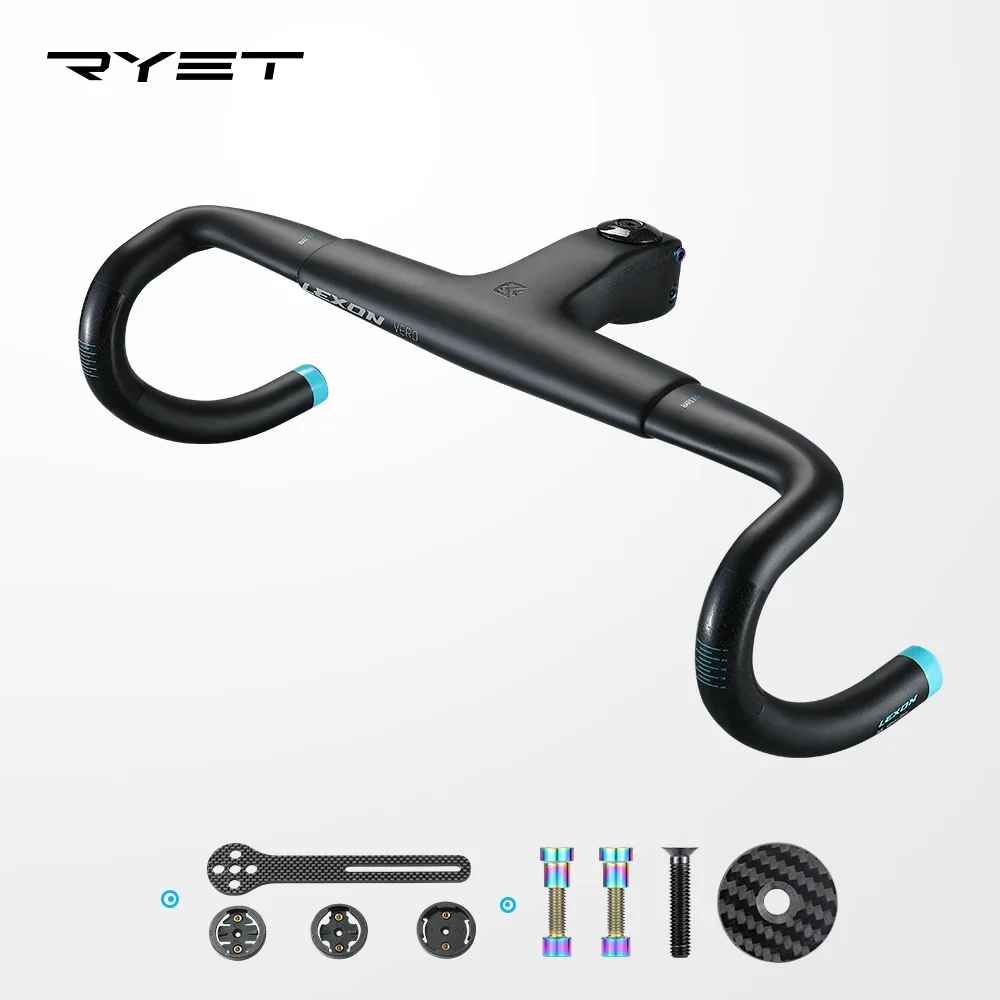 RYET VERO Carbon Road Integrated Cockpit Handlebar 28.6mm Handlebars For Road Racing Bicycles Handle Bar Bicycle Parts