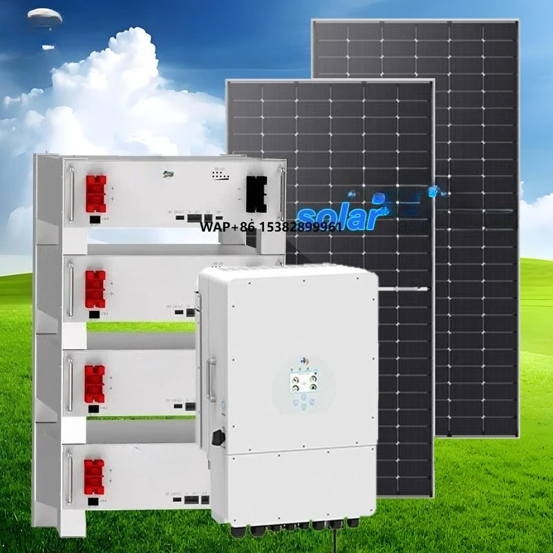 نظام الطاقة الشمسية الهجين 12 كيلو وات مجموعة الألواح الشمسية الكاملة 10 كيلو وات مع بطارية تخزين 12000 وات لتطبيق الشرفة #1