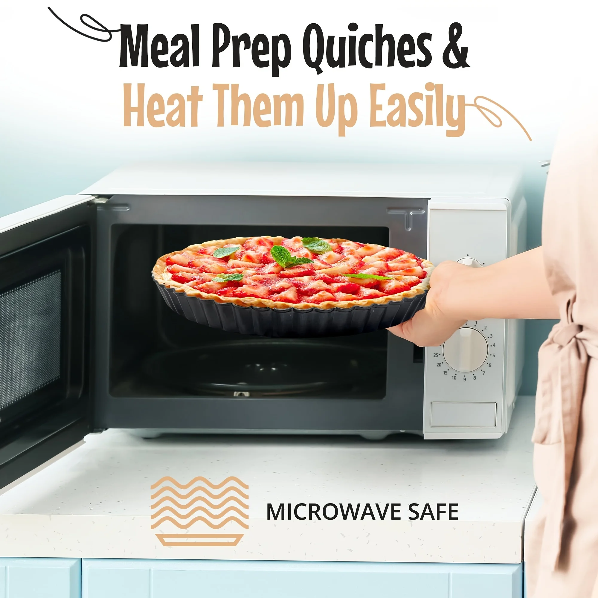 4pcs, 4/6/8/10 inch Nonstick Pizza Pan, Cake Mold, Pizza Cake Dessert Baking Pan, With Removable Bottom, Round Chrysanthemum Pie