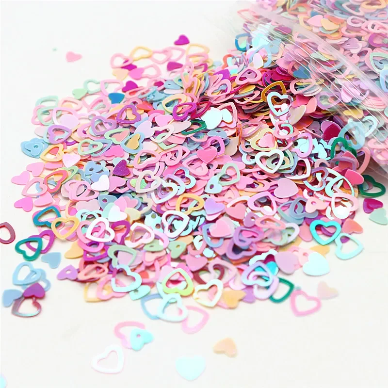 100-200g paillettes multicolore di colore misto 3-10mm pentagramma a forma di cuore paillettes multi-forma paillettes curve accessori artigianali