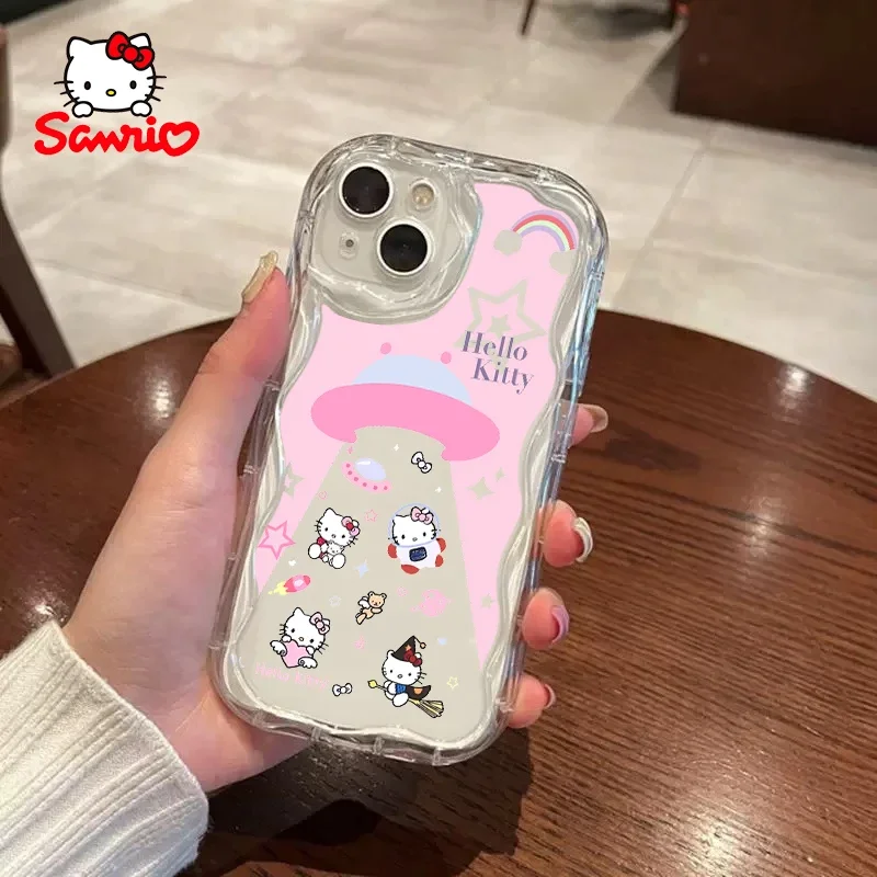 Kitty Cat Funda para iPhone 16 Funda para teléfono para niñas My Melody Accesorio lindo Carcasa para teléfono móvil Regalo de Hello Kitty