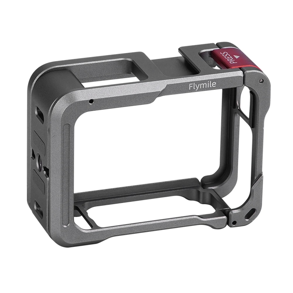 Carcasa protectora de marco de jaula de Metal de liberación rápida con Base de montaje de extensión de zapata fría para Go Pro Hero 13, accesorios negros