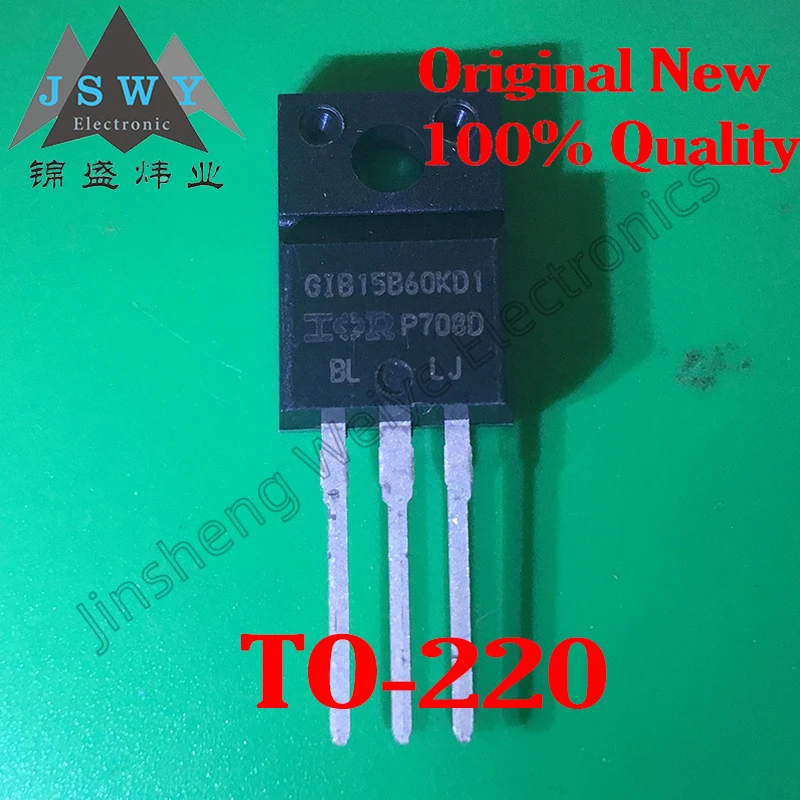 5 pieces GIB15B60KD1 IRGIB15B60KD1P 100% brand new imported TO-220F 19A 600V N type MOS Electronics free shipping