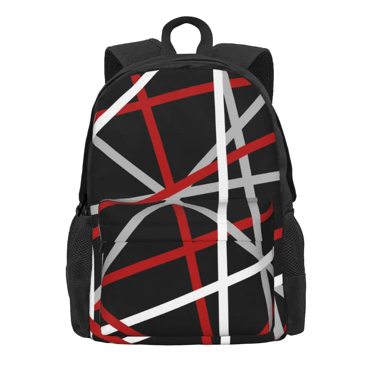 Van Halen Backpack Male Abstract lines Pattern Backpacks Polyester Novelty School Bags Trekking Design Rucksack