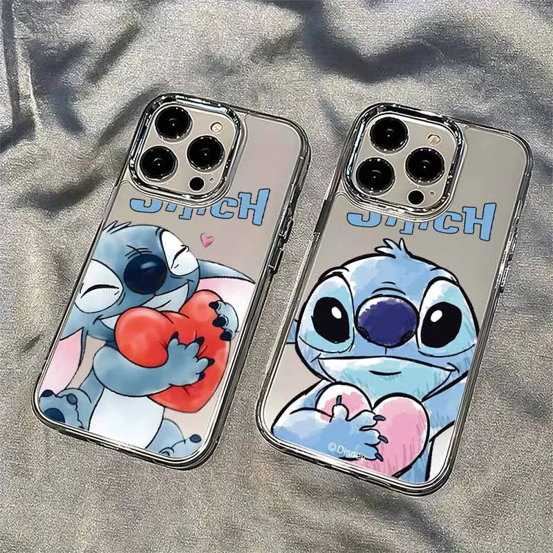 Disney Stitch Transparent Phone Case For Apple iPhone 17 AIR 16E 15 14 13 12 11 Pro Max Plus Cover Funda Silicone Soft Capa view 2