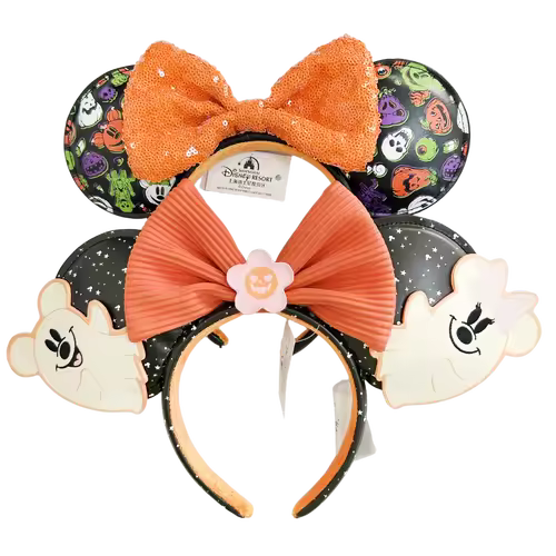 2026 Mickey Mouse Ears Headband 2025 Cinderella Rapunzel Princess Bow Minnie Ear Headwear for Adult Kids Holiday Hairband - Image 13