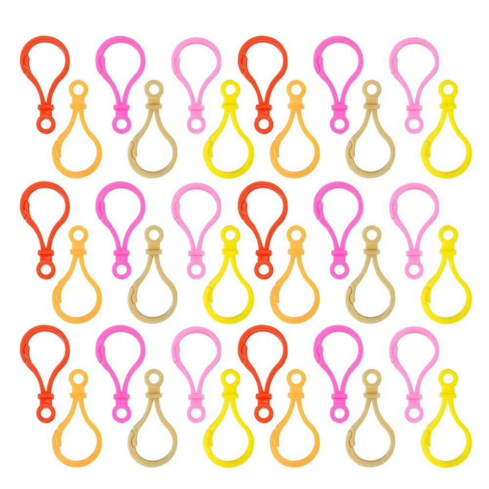 100 Pcs Color Light Bulb Buckle Keyring Keychains Hooks DIY Pp Accessories for Men