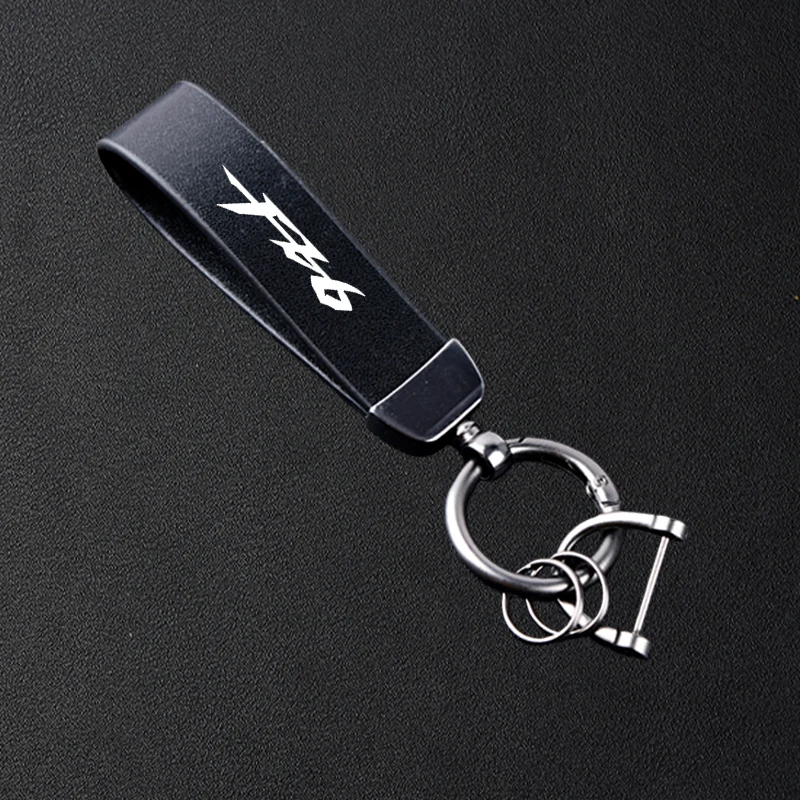 ヤマハ FZ6 FZ6R S2 Fazer FZ 6 2004-2009 高級オートバイ革キーホルダー金属キーリングアクセサリー