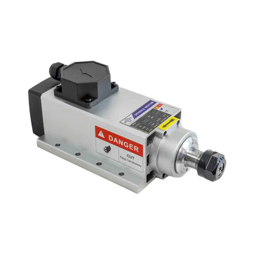 CNC Router Lathe Parts 1.5kw 2.2kw 3.5kw 4.5kw 6kw 7.5kw Er20 air Cooling ER20 ER25 ER32 18000rpm Milling Spindle Motor