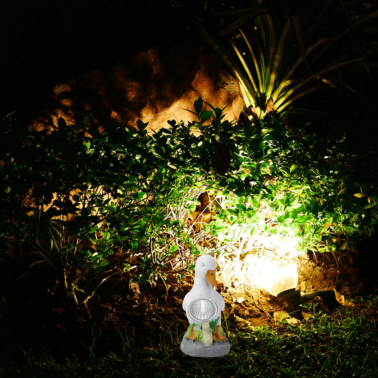 Lampada solare Lampione stradale in resina Lampada da cartone animato Artigianato in resina per giardino Cortile Luce solare Cortile Luce solare