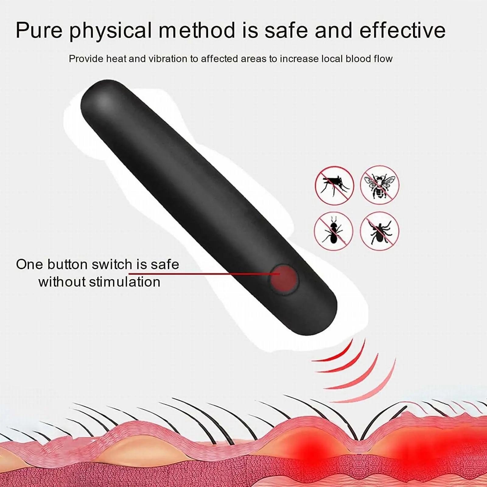Electronic Mosquito Bite Pen Relief Burning Pain & Swelling Relieve Stings Pen Mosquito Against Portable Tool for Summer