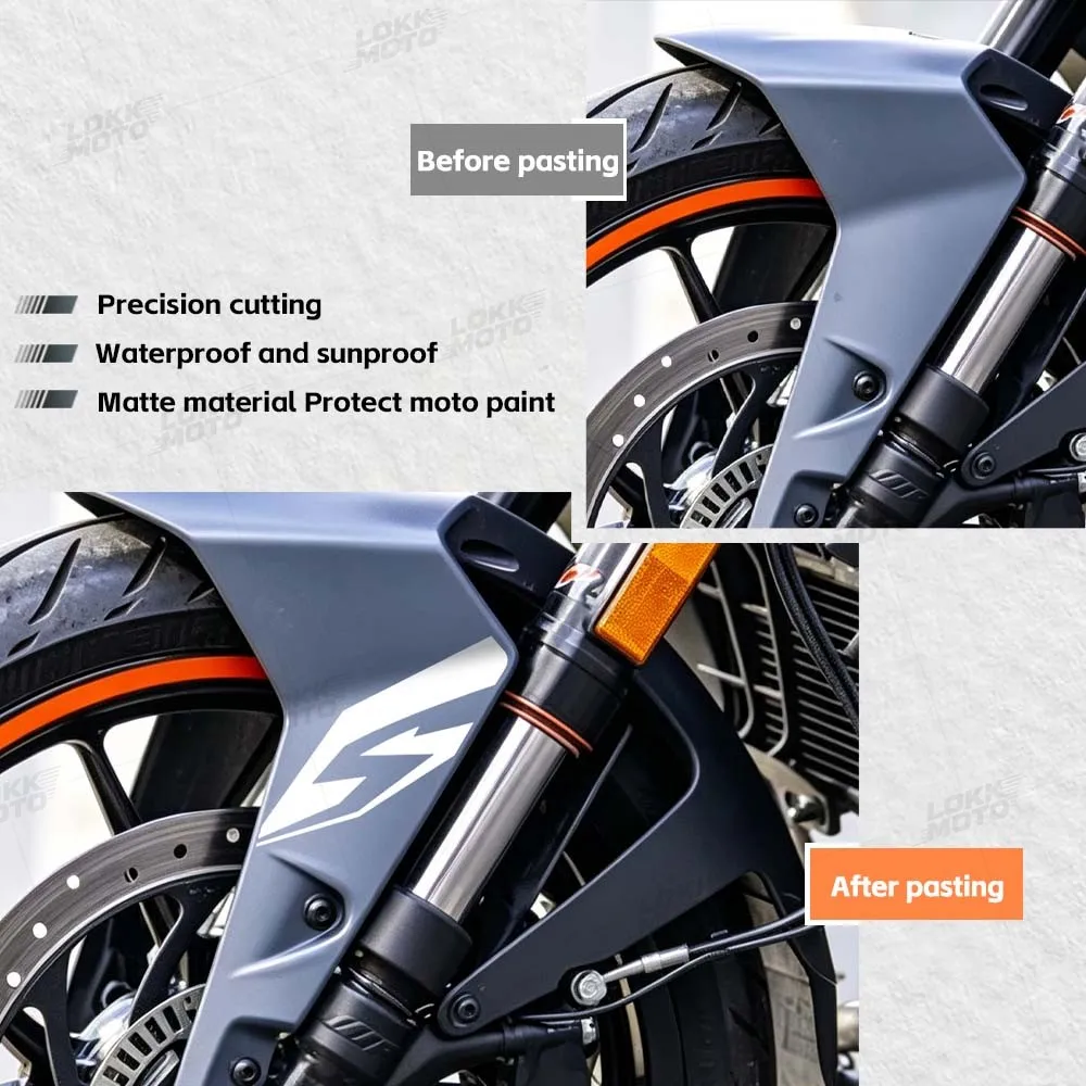Refit Motorcycle Front Fender Stickers Decorative Motocross Body Rocket Vinyl Decal Waterproof For KTM 125 200 250 390 2017-2023