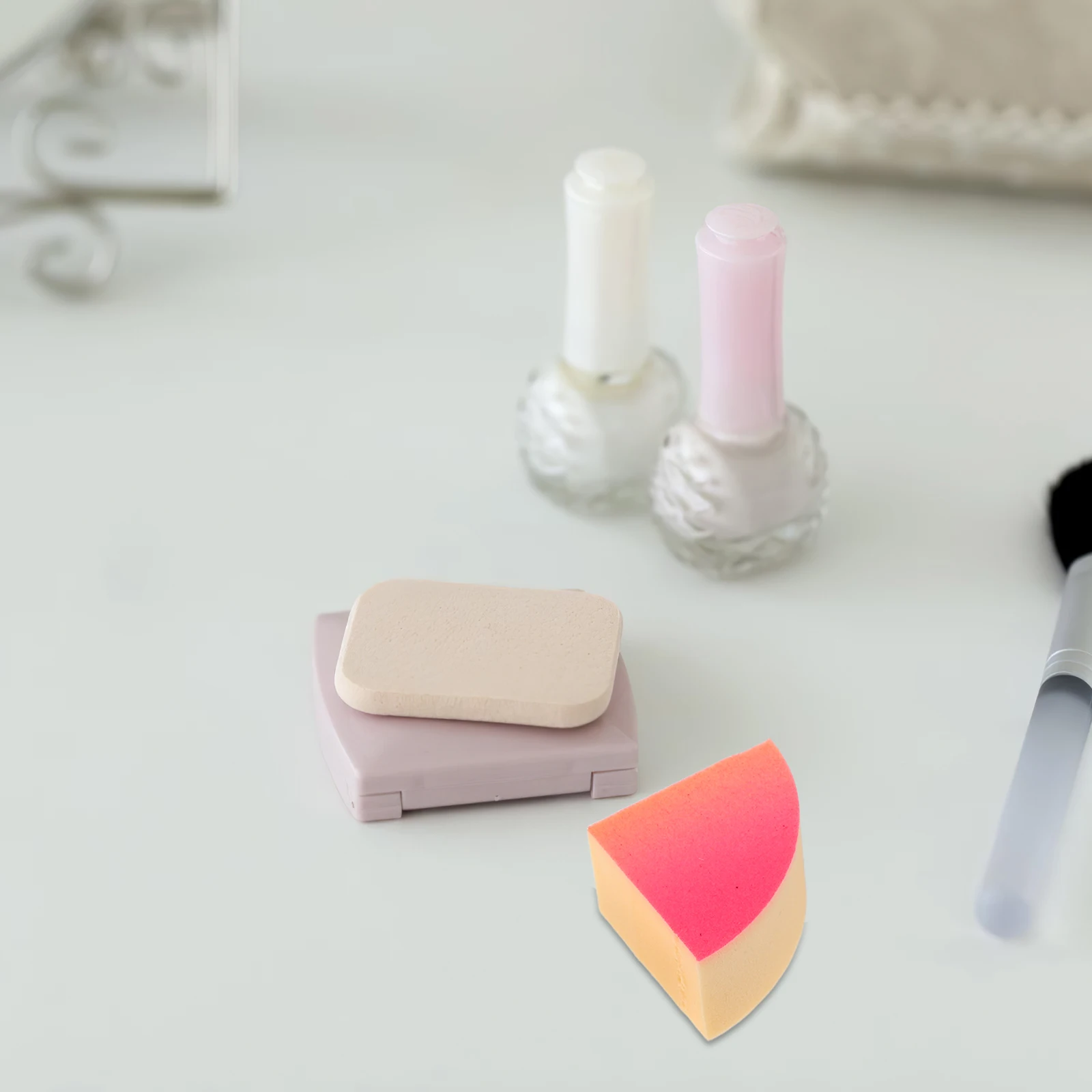 

1 set Lollipop Soft Powder Makeup Sponge Triangular Soft Dry Wet Use Precision Powder Saving Versatile Cushion
