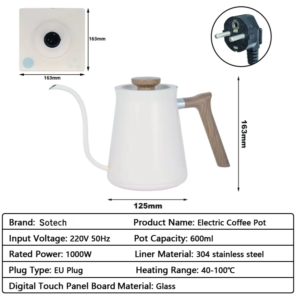 เครื่องชงกาแฟไฟฟ้าเทลงมากกว่า220V 1000W 600ml, หม้อชงกาแฟอัจฉริยะควบคุมอุณหภูมิการรั่วออกแบบร้านกาแฟ