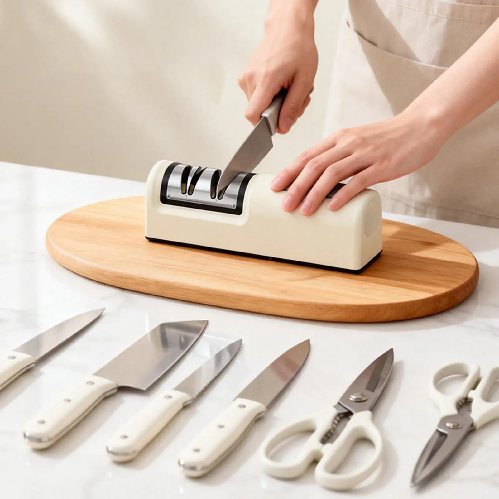 Cutter Sharpener Tool Multifunctional Automatic Electric Sharpening Tool Kitchen Cutter For Home Dormitory Hotel Restaurant