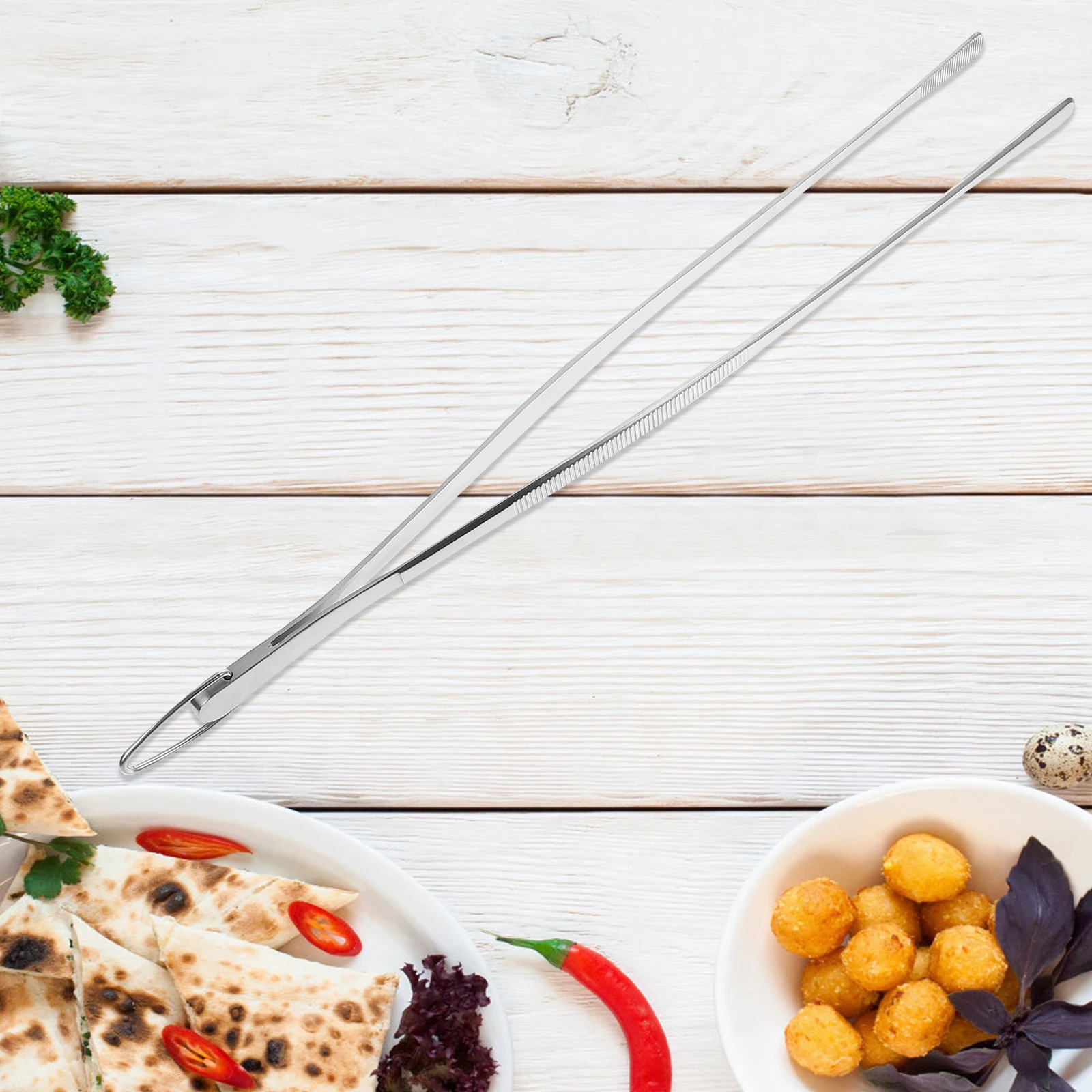 

Stainless Steel Tweezers Food Picking Tongs Reusable Cooking Utensils For Kitchen Restaurant Buffet Household Metal Tongs Daily