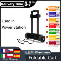 SOLARPLAY Foldable Hand Trolley SOLARPLAY Power Station Special Trolley Flat Car with Roller Special Silent Compact Load Trolley