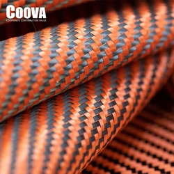 F209 COOVA 3K pomarańczowy Kevlar i tkanina z włókna węglowego Twill Tela Fibra De Carbono węgiel Kevlar włókno aramidowe tkanina żakardowa Lotes