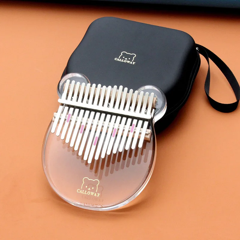 Transparent Small Kalimba with 17 Keys, Professional Decoration, Musical Instrument, Musical Instrument, Portable Gifts