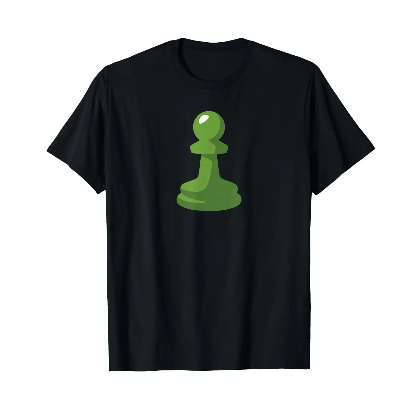 Chess com fan T shirt with green pawn logo for the online site vintage Washed Casual Unisex graphic fashion Stylish Breathable