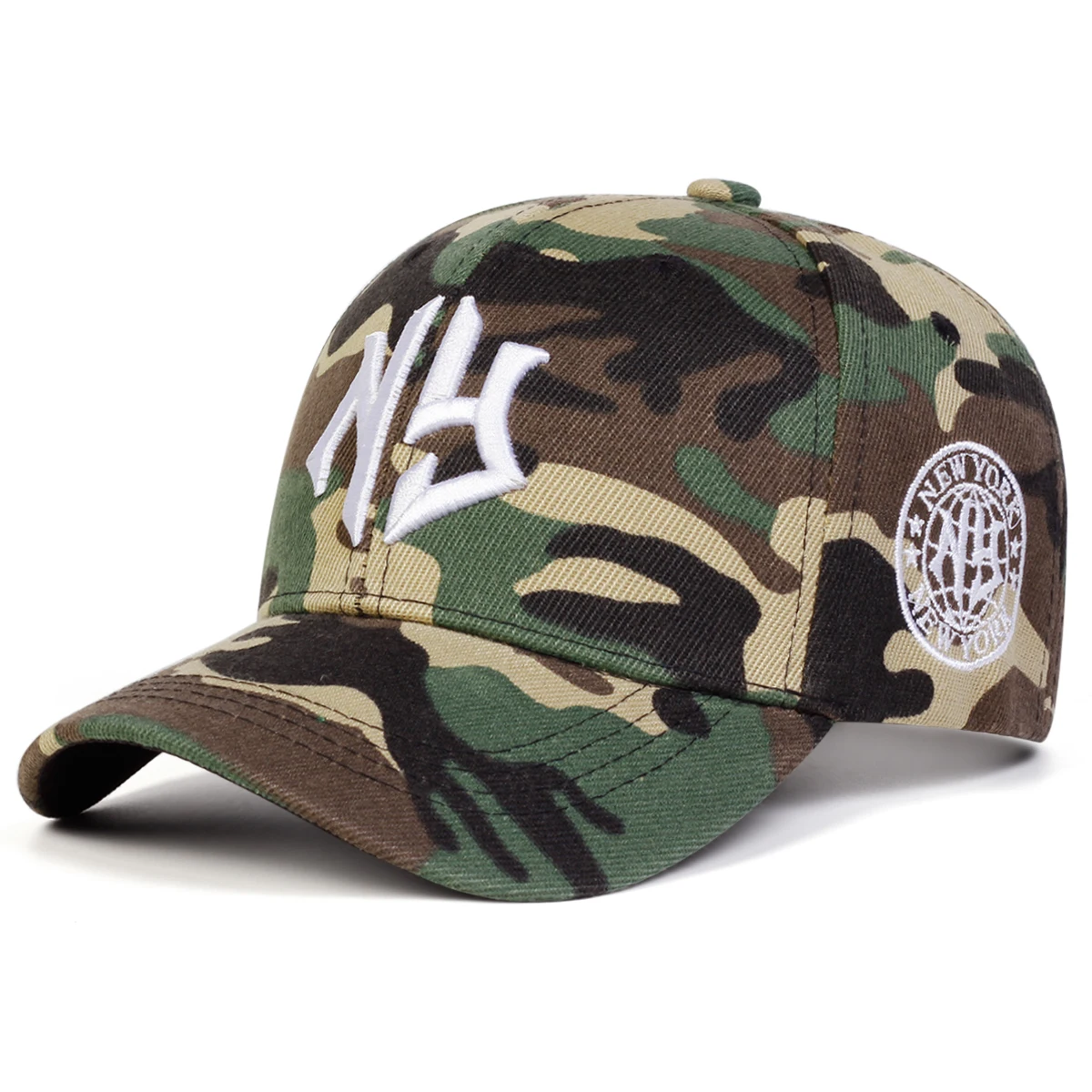Unisex NY Brief Stickerei Camouflage Baseball Caps Frühling Herbst Outdoor Einstellbare Casual Hüte Sonnenschutz Hut Sport Kappe – Detail 2