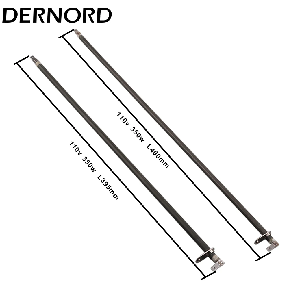 

DERNORD 110V 350W/400W SUS304 Electric Oven Heating Element Air Tubular Straight Pipe with Metal Sheet by Annealing