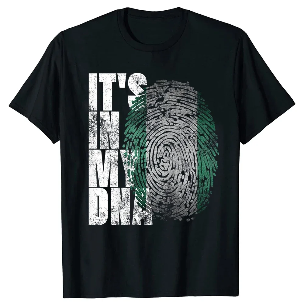 Funny It's In My DNA Nigerian African Nigeria Flag T Shirts Summer Style Graphic Streetwear Short Sleeve Birthday Gifts T-shirt