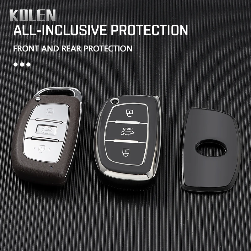 TPU Car Key Case Cover Fob For Hyundai Tucson Sonata Fe Creta ix25 ix35 ix45 i10 i20 i30 i40 Verna Solaris Mistra Elantra Accent