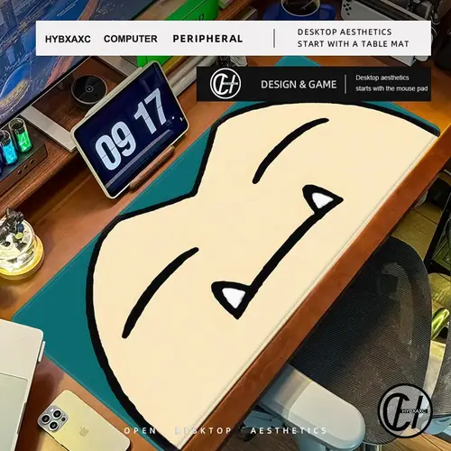 Imagen 1 del producto Snorlax-alfombrilla de ratón con impresión HD para Gamers de ordenador, almohadilla de ratón antideslizante con borde de bloqueo, teclado de PC, almohadilla de escritorio, XXL90x40cm