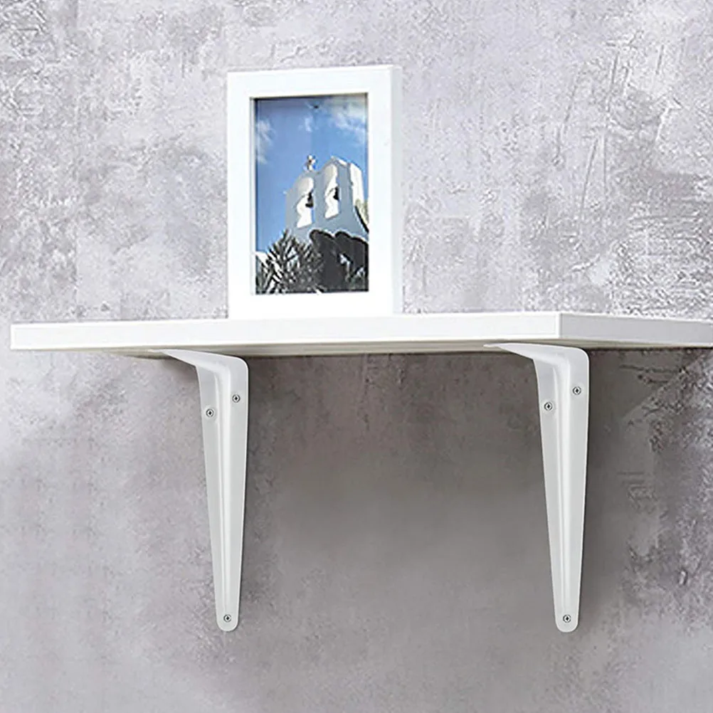 

20pcs Triangle Shelf Brackets 4 Wall Mounted Shelf Supports Inch White Heavy Duty Iron Supports Space Saving Home Office L