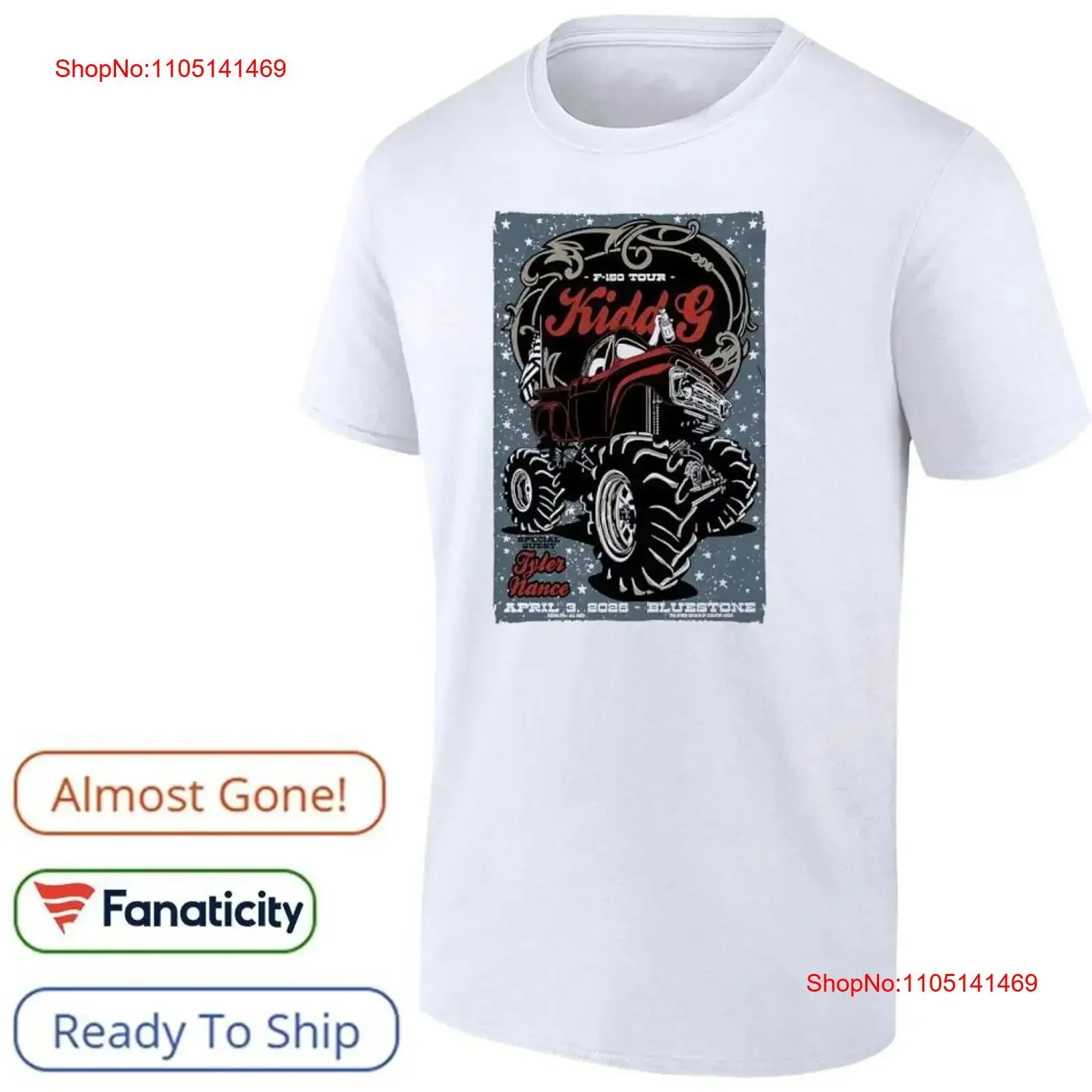 تي شيرت Kidd G Apr 3 2025 Bluestone In Columbus Oh ملصق تي شيرت عتيق مغسول للارتداء اليومي ملابس شارع أوم قابلة للتنفس