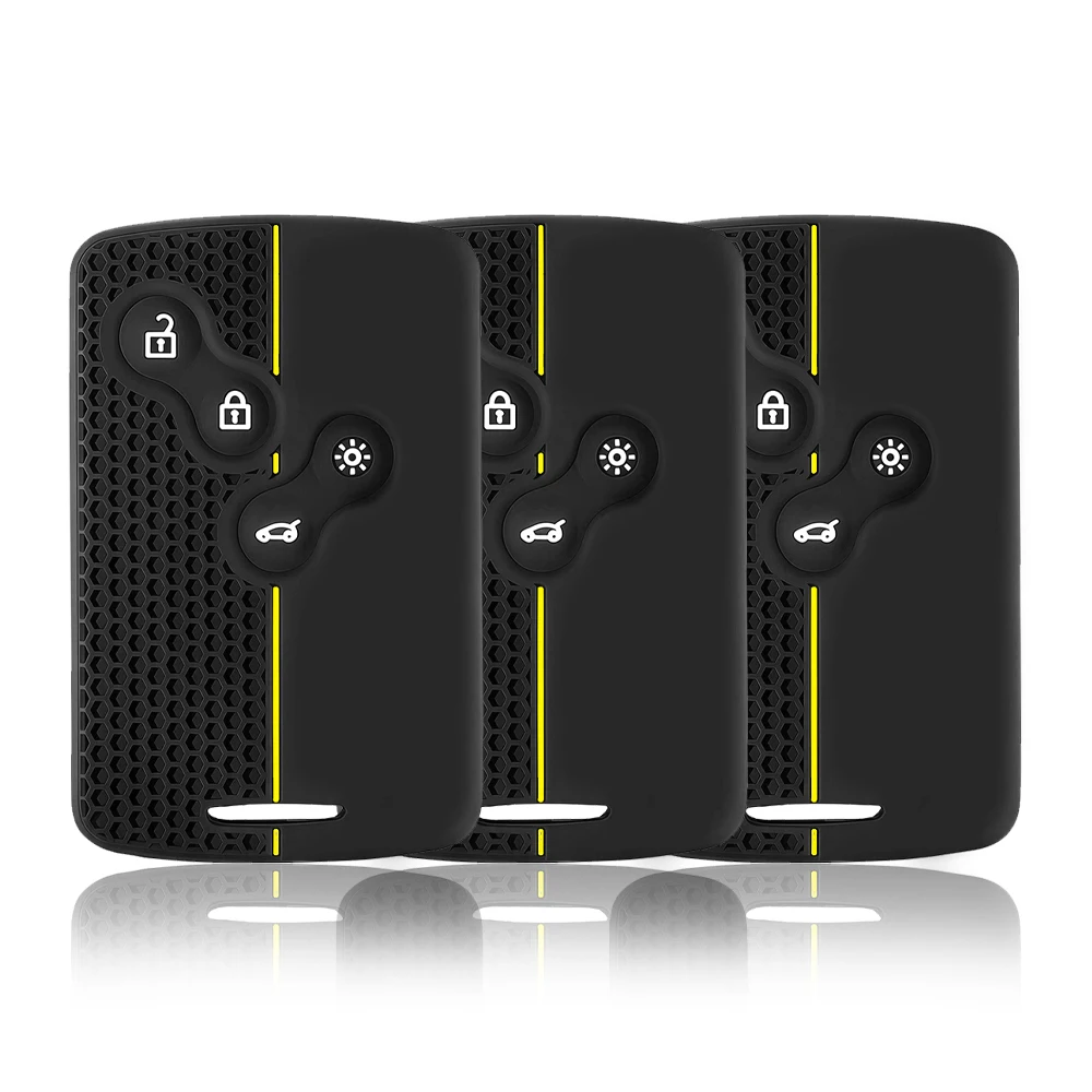 4 Buttons Silicone Car Key Case Cover For Renault Duster Captur Clio Logan Megane 1 2 3 Koleos Scenic Nema Fluence Zoe Accessory