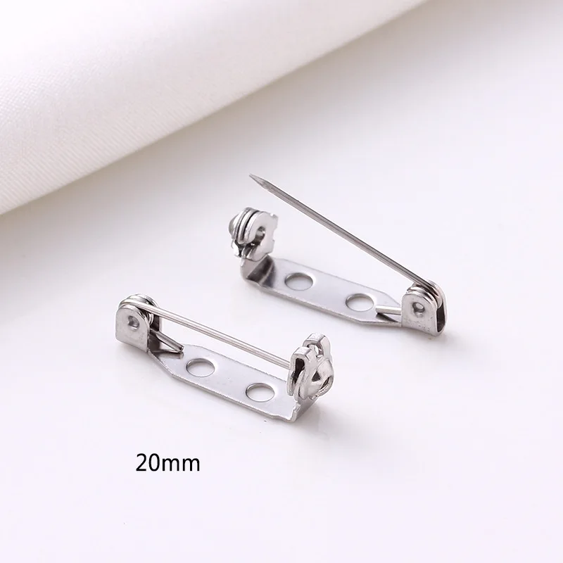 BoYuTe (100 Pieces/Lot) 316 Stainless Steel Safety Pins Brooch Base Hand Made Materials Diy Jewelry Accessories and Components view 5