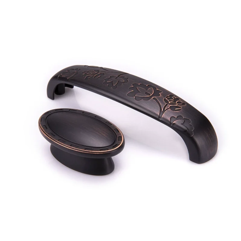 

Американская ретро-ручка для шкафа из цинкового сплава с принтом, антикварная фурнитура для мебели, ручка для тумбы