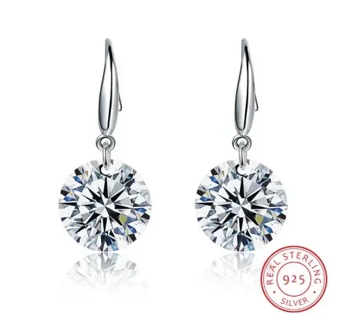 Fashion jewelry 925 silver Earrings Female Crystal from Austrian New Woman name earrings Twins micro set