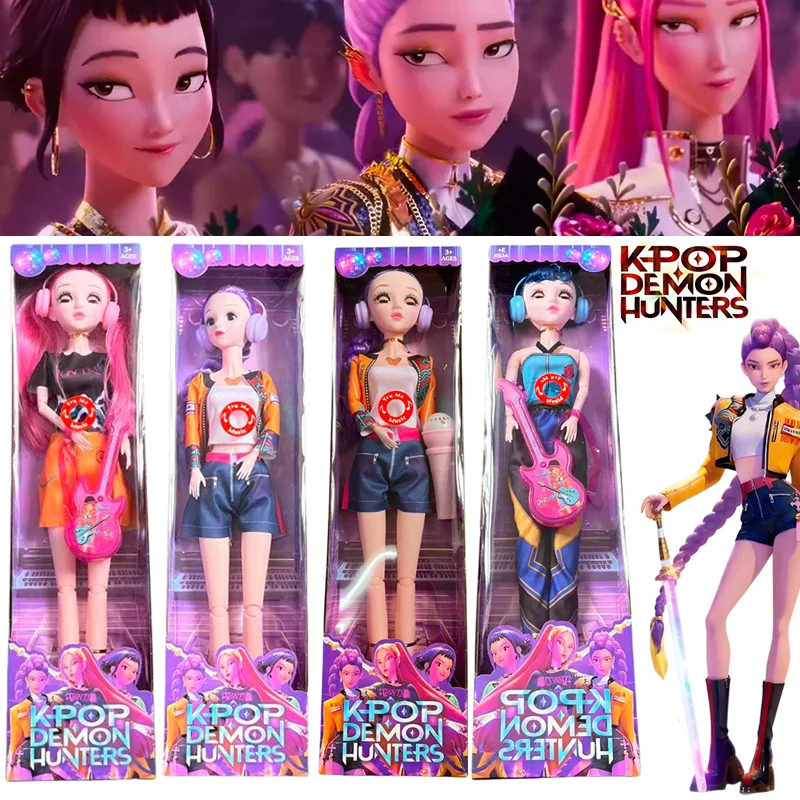 

K-Pop Demon Hunters Trendy Character Doll Toy Gifts Beautiful Appearance Dolls 17 Joints Rumi Mira Zoey Decor Girl X-mas Gifts