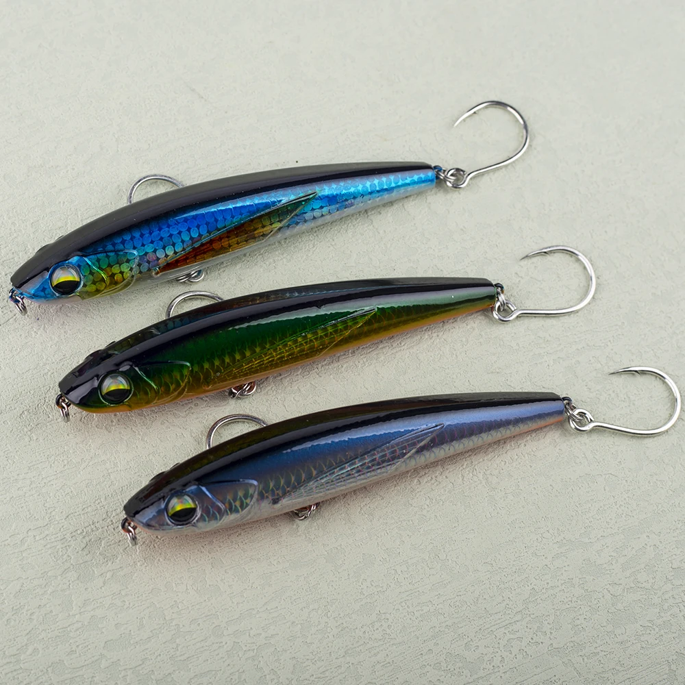 Magnisher Long Casting Sinking Pencil Baits 11.5cm 50.5g Fishing Lures Jigging Hooks Hard Bait Seafishing Artificial Wobbler
