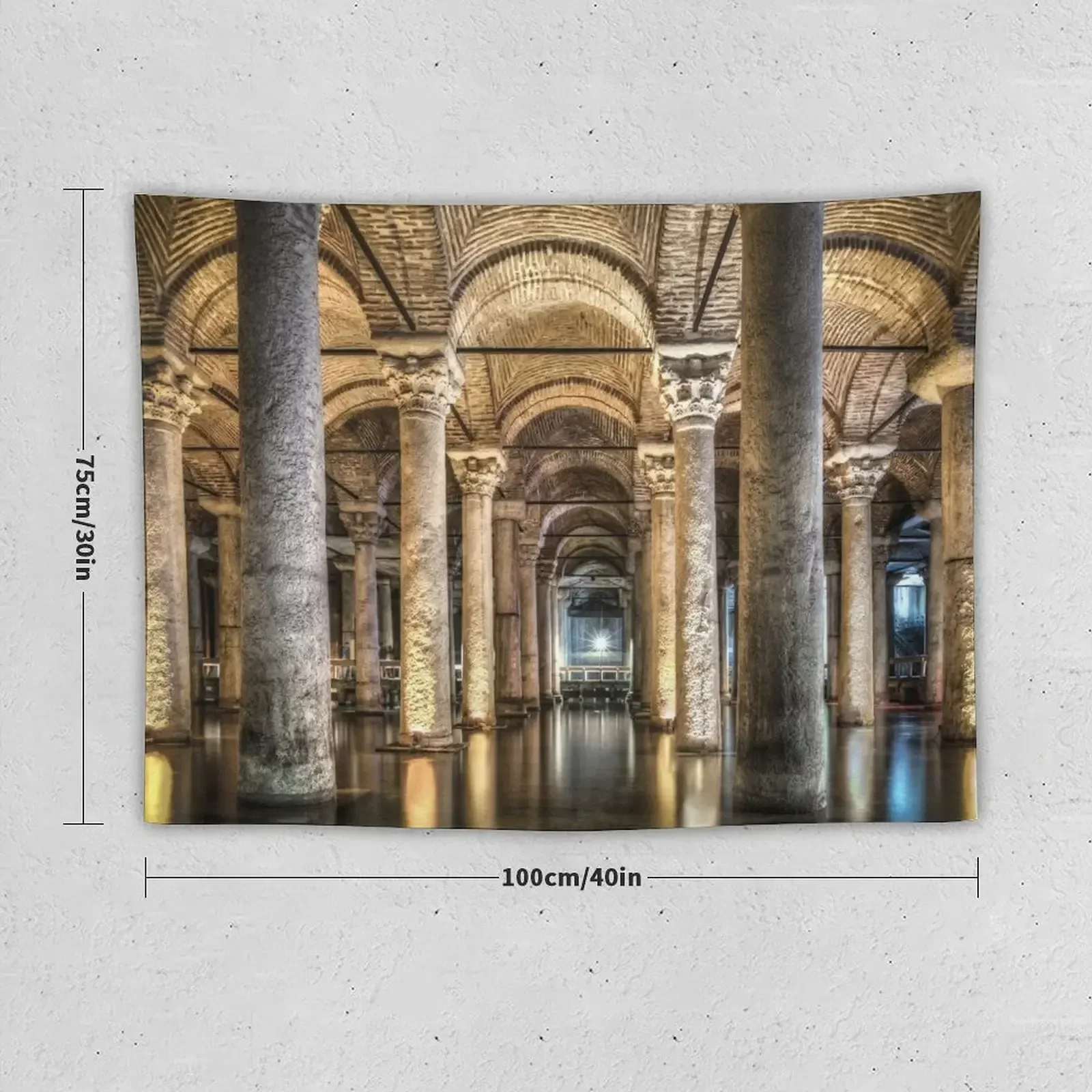 Sunken Palace or Basilica Cistern (Istanbul, Turkey) Tapestry Wall Hanging Wall Room Decor For Girls Tapestry