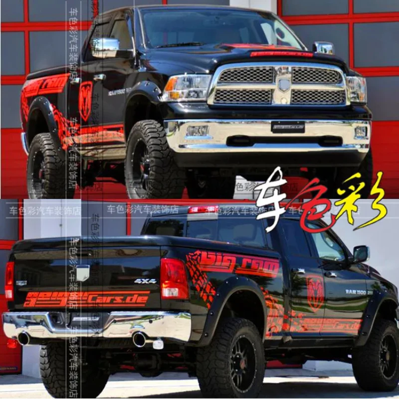 

Автомобильные наклейки для Dodge RAM, модификация внешнего вида кузова, спортивная модификация кузова по бездорожью, аксессуары для пленки