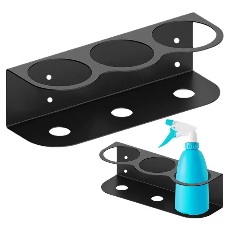 Spray Bottle Holder Wall Mount Steel Spray Can Holder Wall Mount All-Purpose Paint Bottle Organizer Wall Mount Tool Organizer